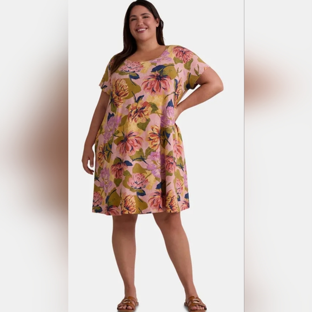 TERRA & SKY FLORAL PRINT DRESS